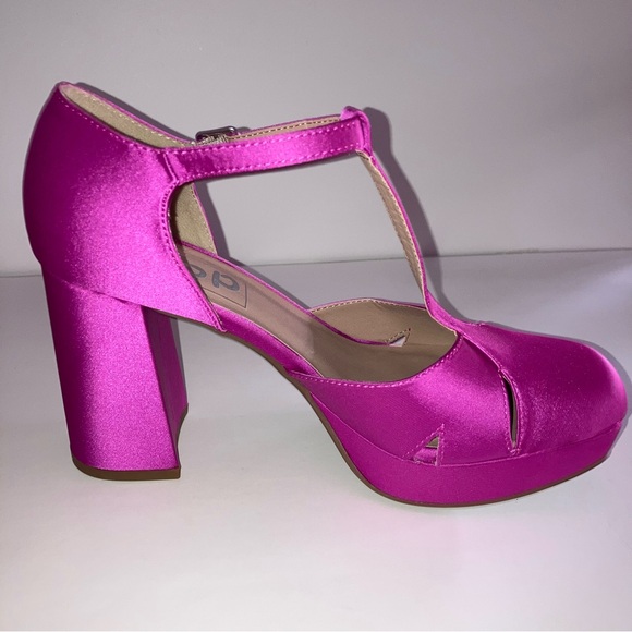 NIB Pop Westerly Barbie Hot Pink Satin Heels NEW Valentines Day Y2K Retro Shoes - Picture 8 of 17